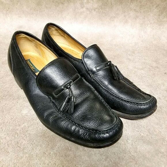Regal Mens  856 R28 Size 10 D Black  Leather Slip On Tasseled Loafer Dress Shoes main image 8